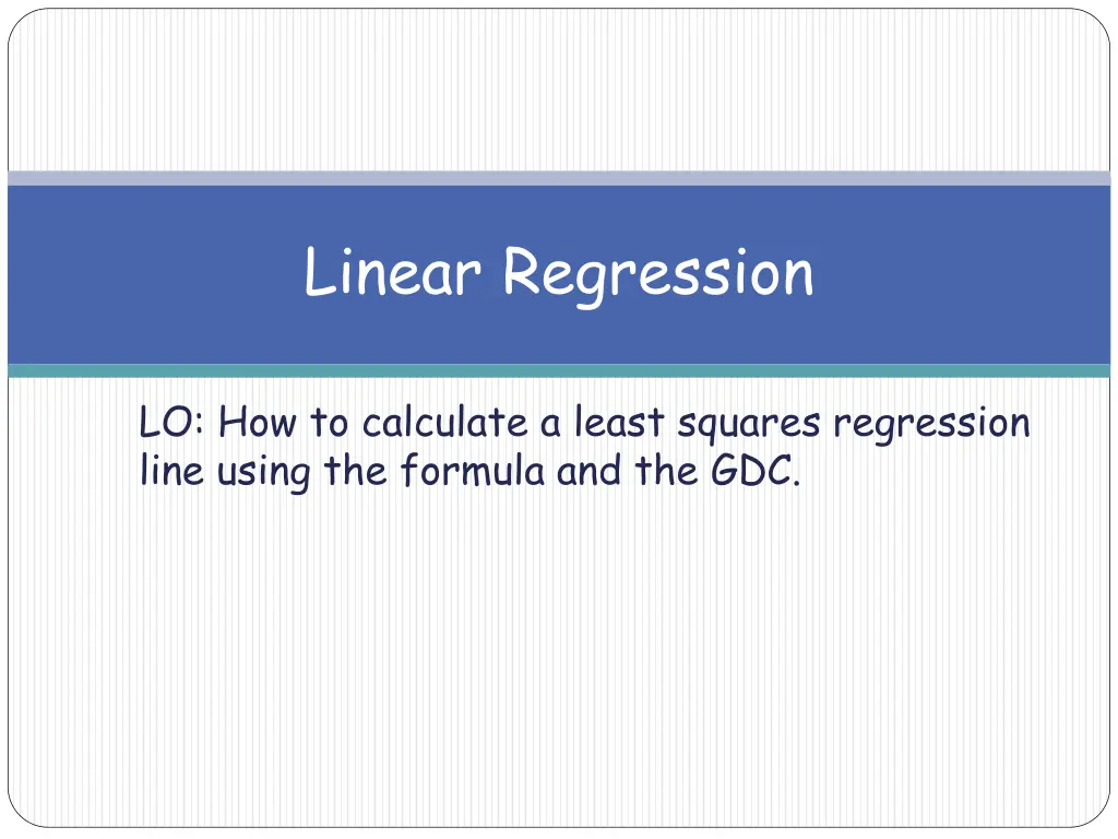 linear regression n.w