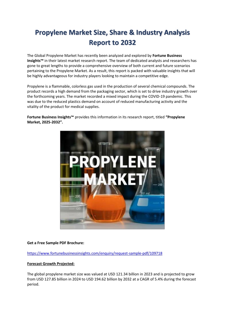 propylene market size share industry analysis n.w