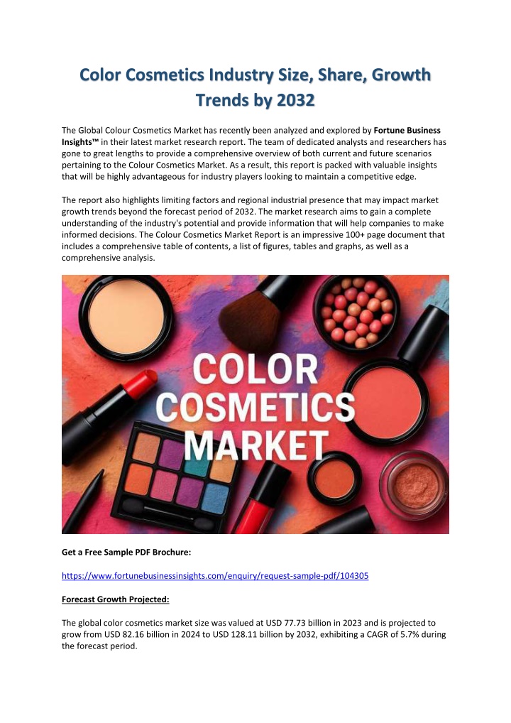 color cosmetics industry size share growth trends n.w