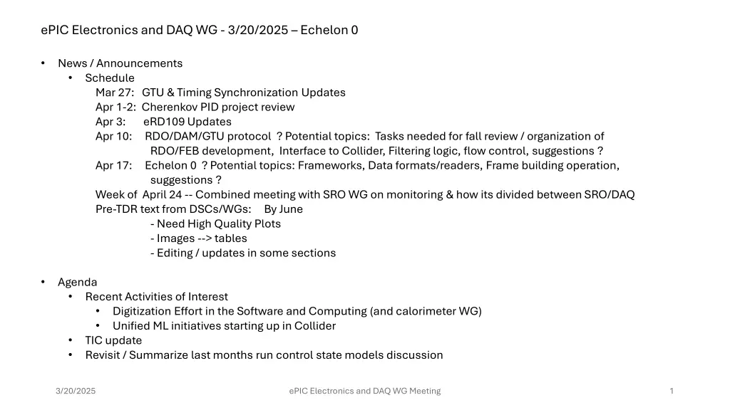 epic electronics and daq wg 3 20 2025 echelon 0 n.w
