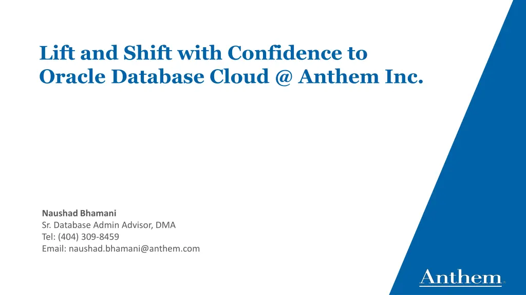 lift and shift with confidence to oracle database n.w