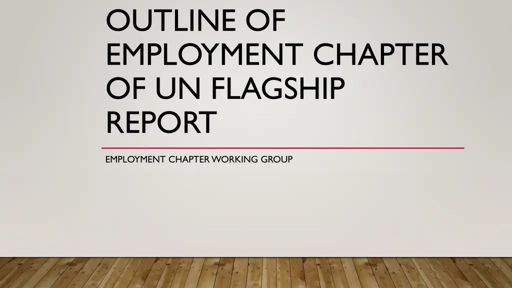 outline of employment chapter of un flagship n.w
