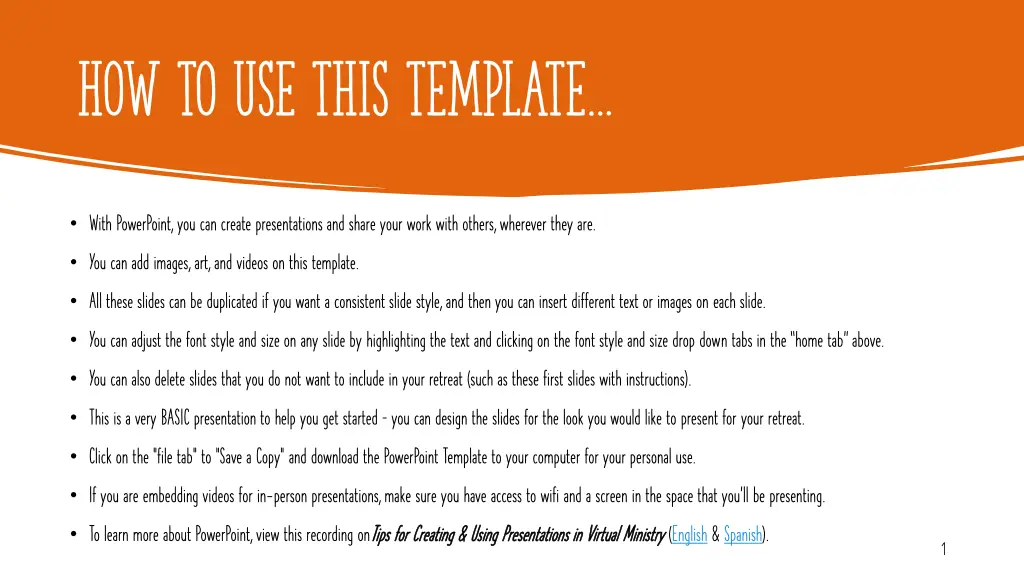 how to use this template n.w