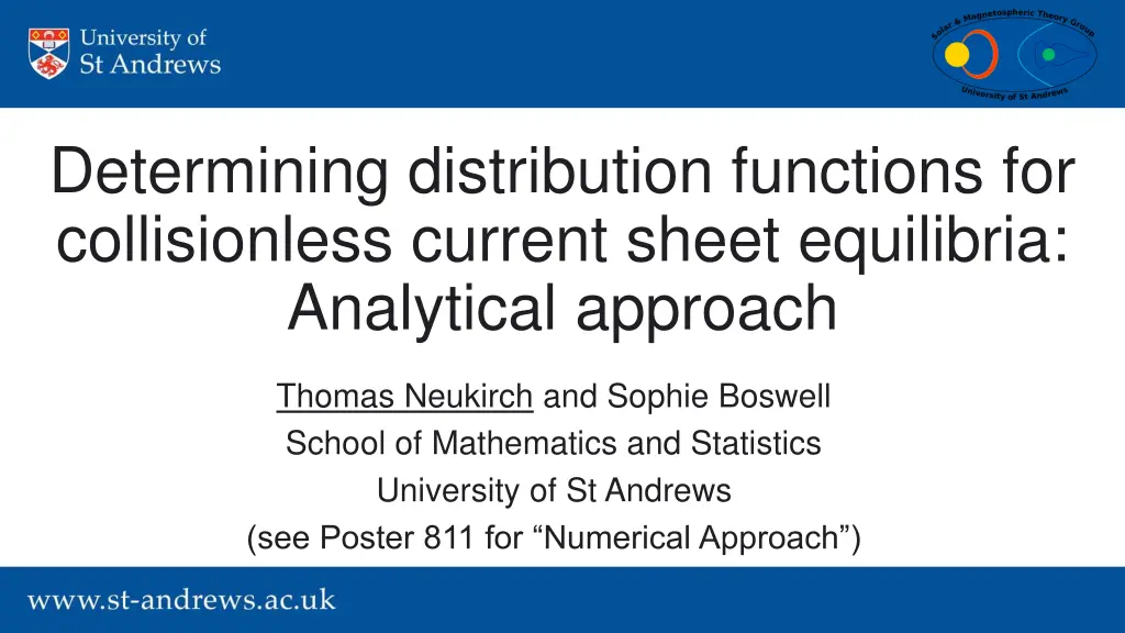 determining distribution functions n.w