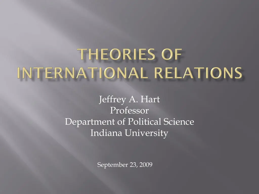 jeffrey a hart professor n.w