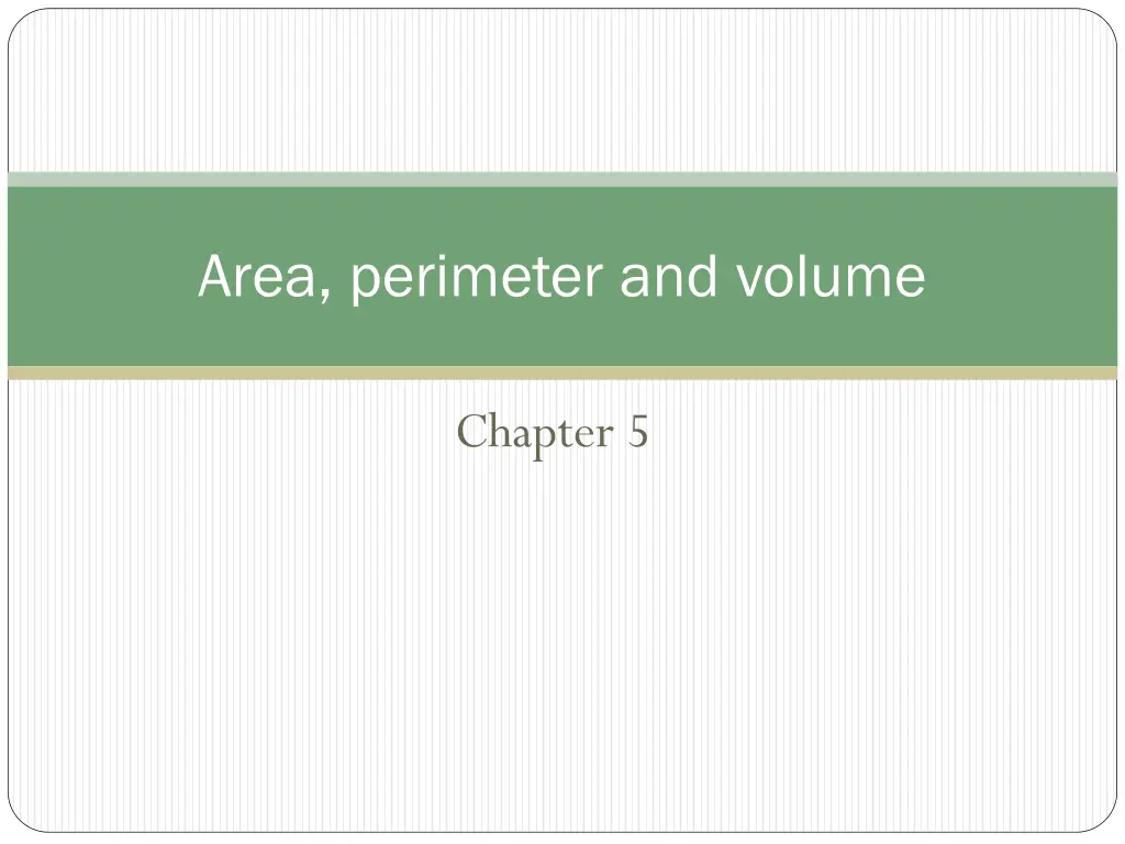 area perimeter and volume n.w