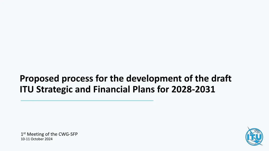 proposed process for the development of the draft n.w
