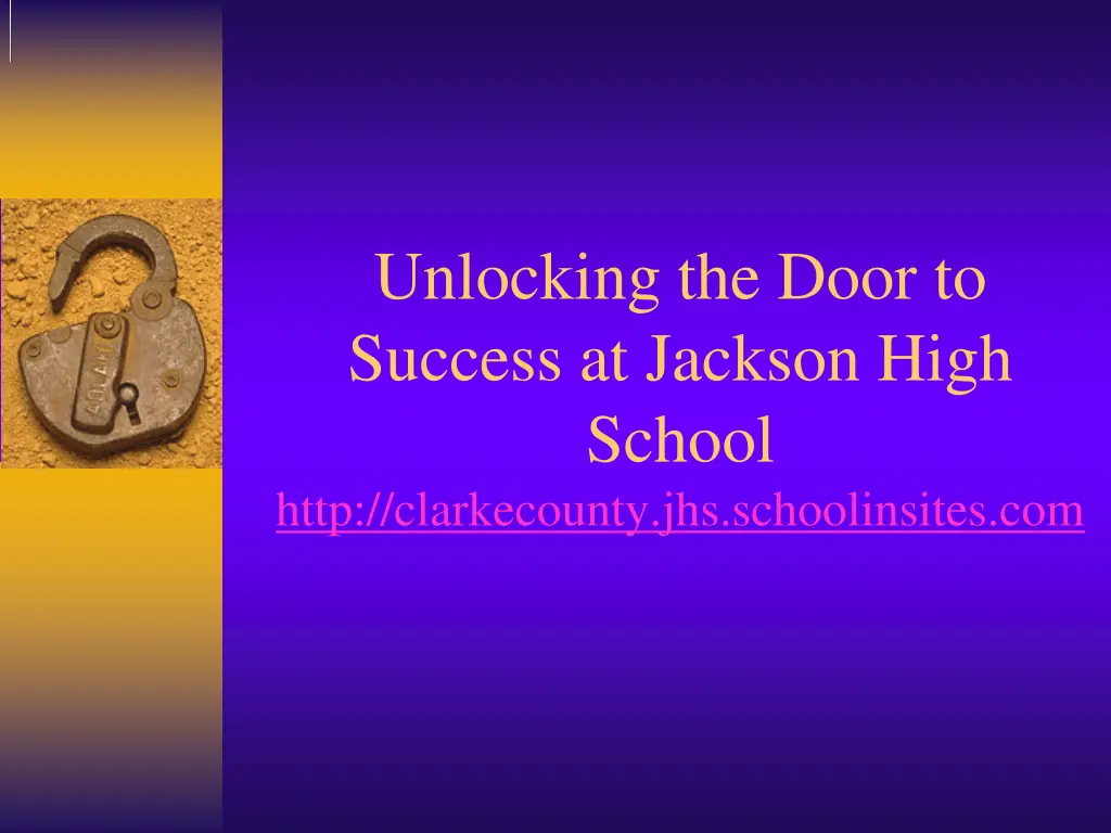 unlocking the door to success at jackson high n.w