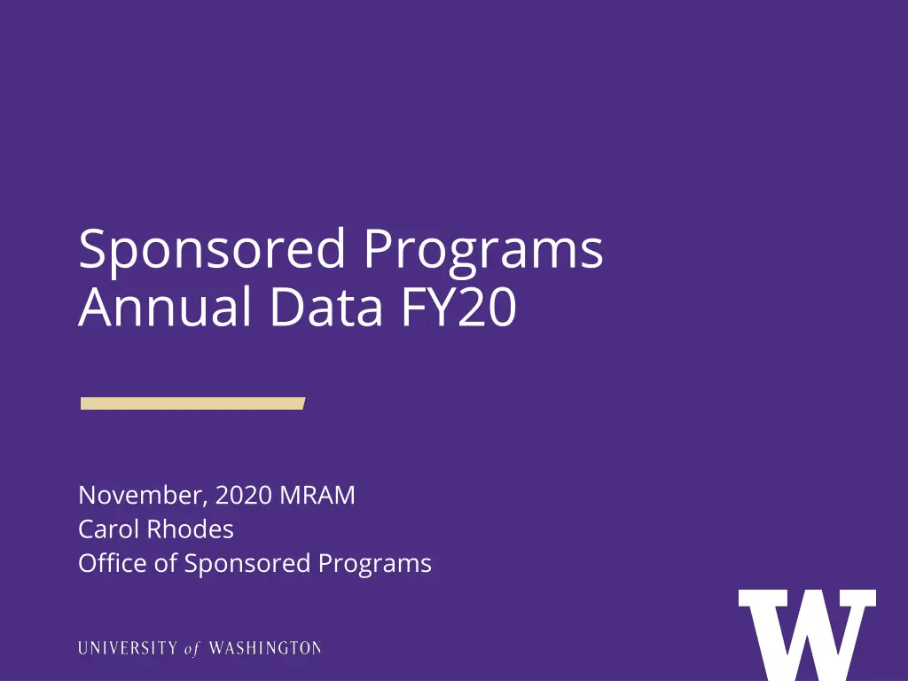 sponsored programs annual data fy20 n.w