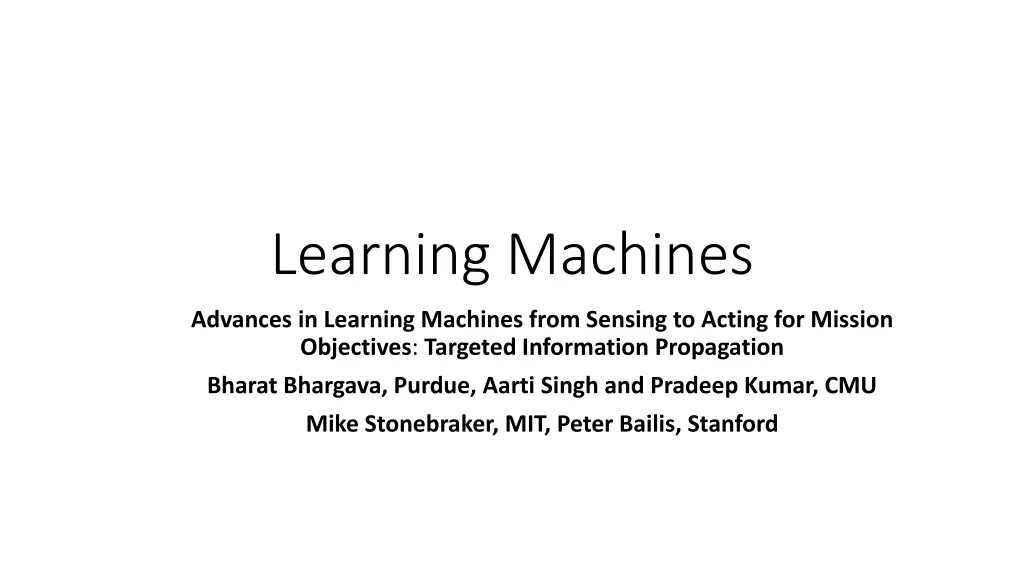 learning machines n.w