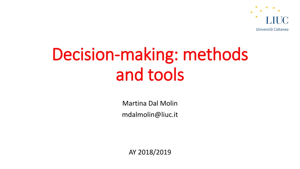 decision decision making methods making methods n.w