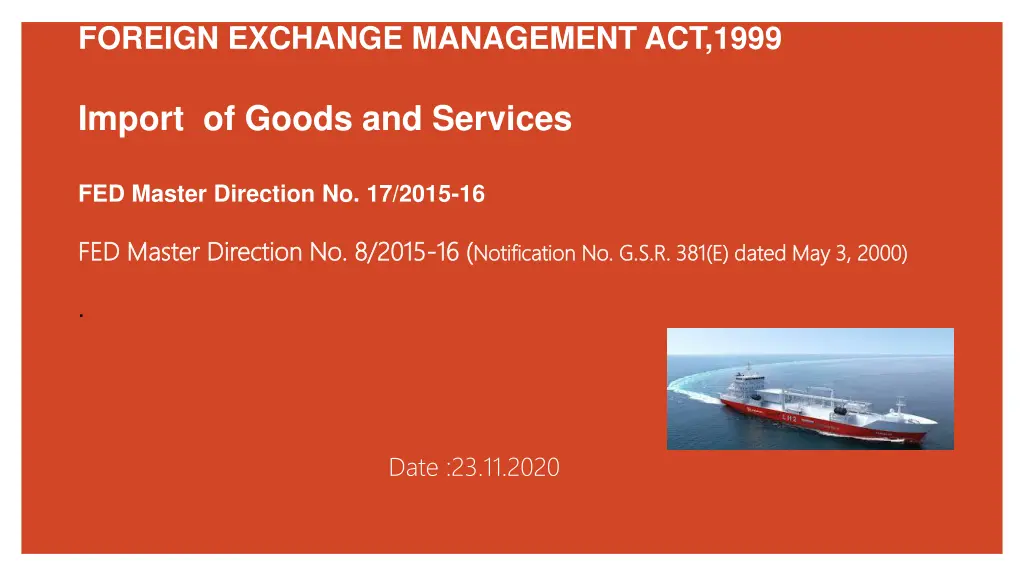 foreign exchange management act 1999 n.w