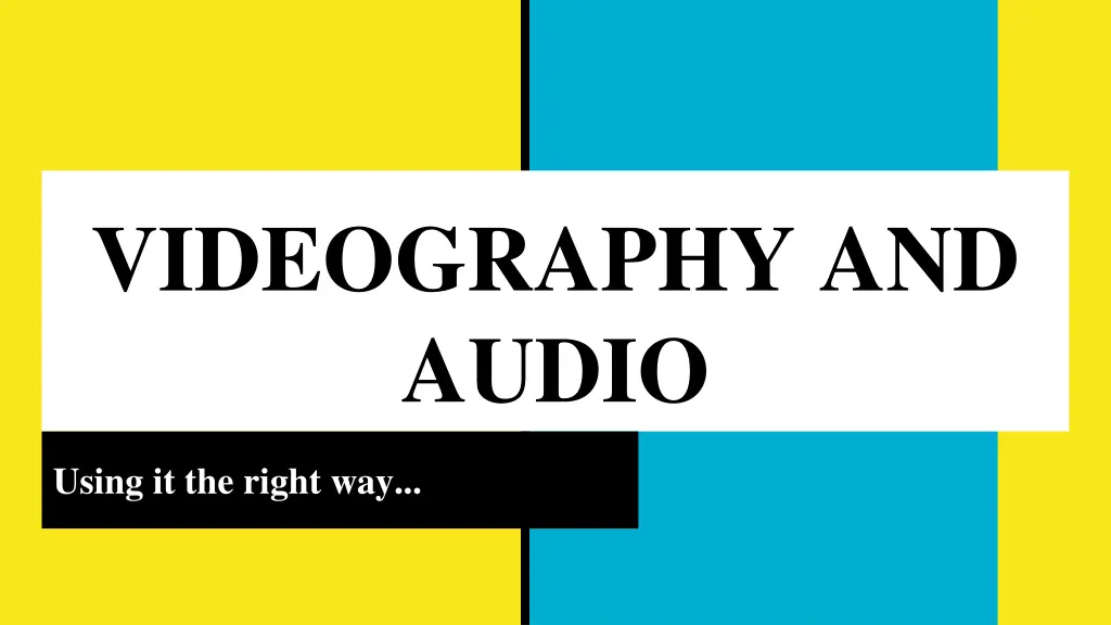 videography and audio n.w