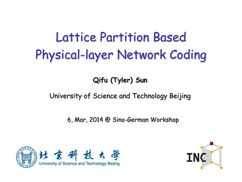 lattice partition based physical layer network n.w