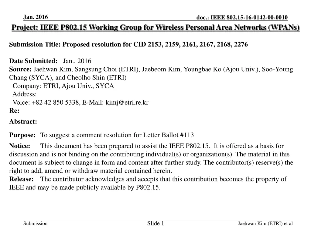 jan 2016 project ieee p802 15 working group n.w