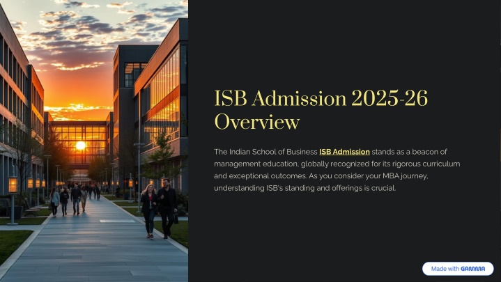 isb admission 2025 26 overview n.w
