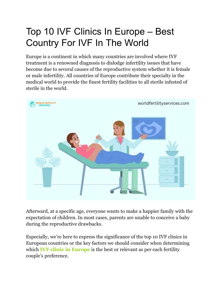 top 10 ivf clinics in europe best country n.w