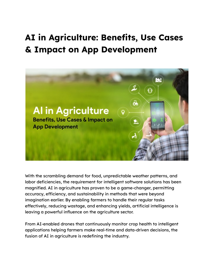 ai in agriculture benefits use cases impact n.w