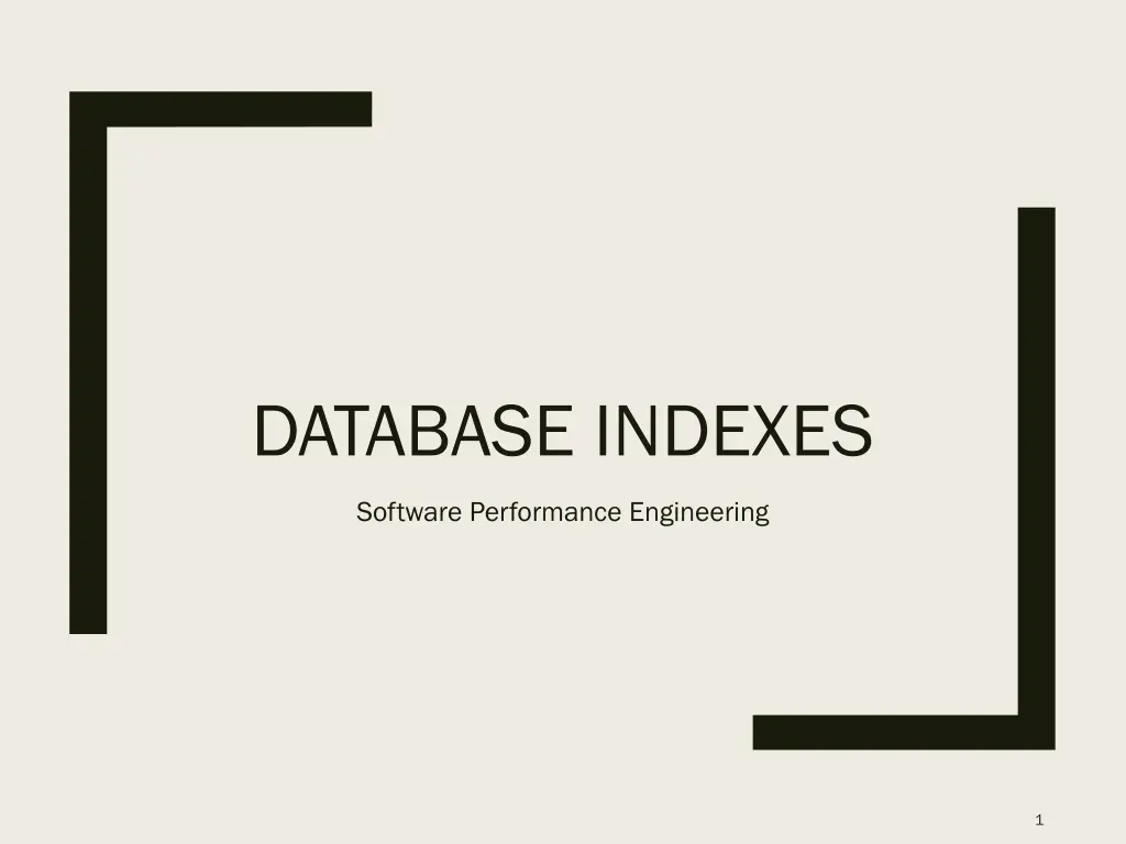 database indexes n.w