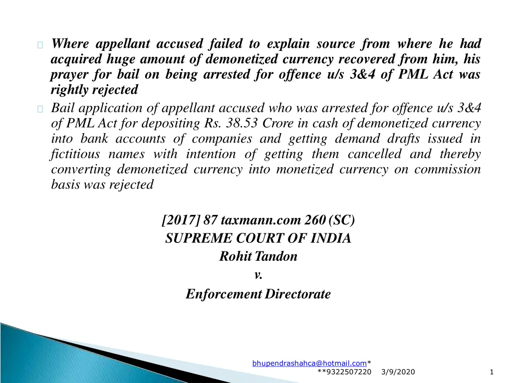 where appellant accused failed to explain source n.w