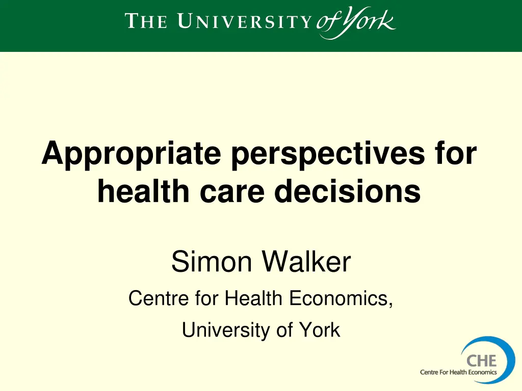 appropriate perspectives for health care decisions n.w