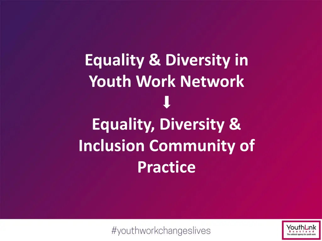 equality diversity in youth work network n.w