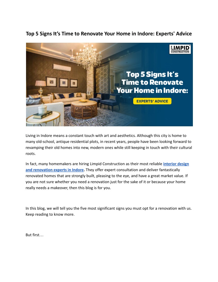 top 5 signs it s time to renovate your home n.w