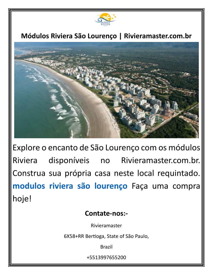 m dulos riviera s o louren o rivieramaster com br n.w