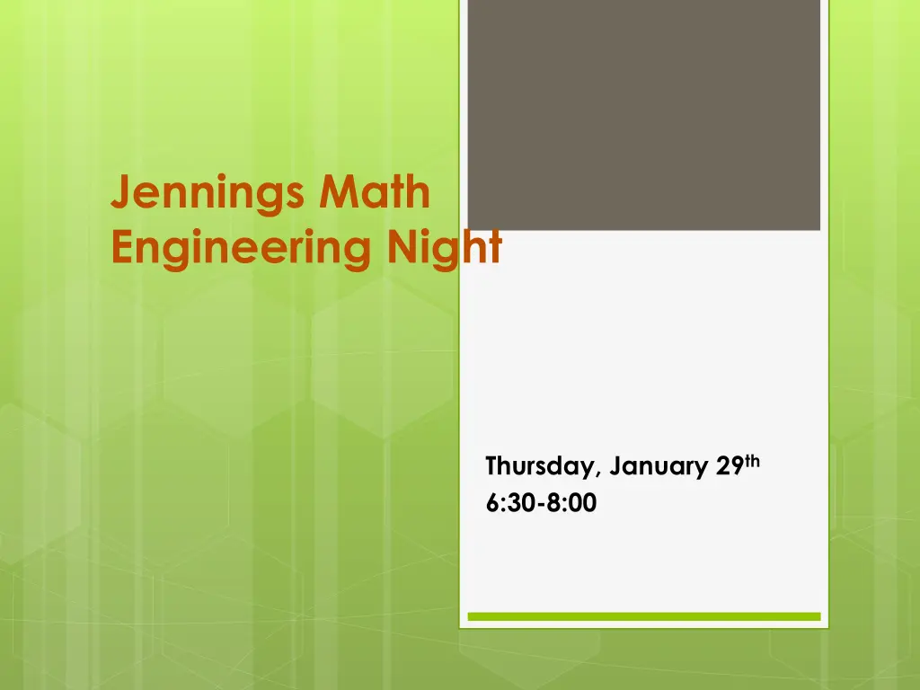 jennings math engineering night n.w