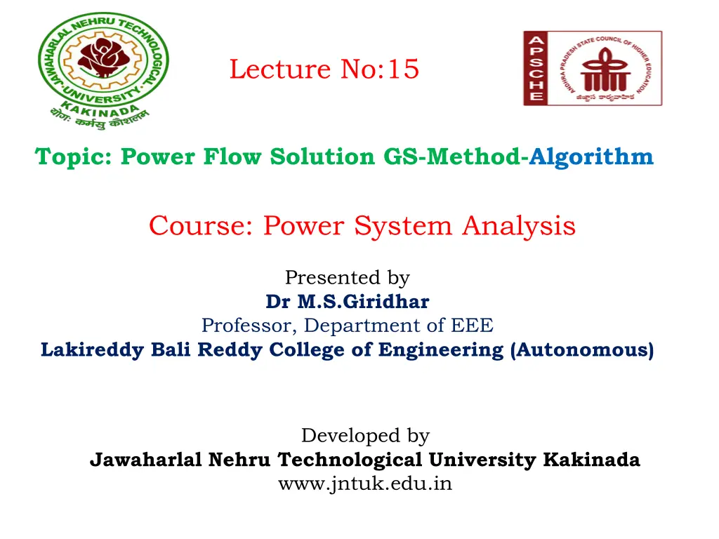 lecture no 15 n.w