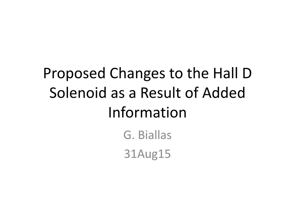 proposed changes to the hall d solenoid n.w