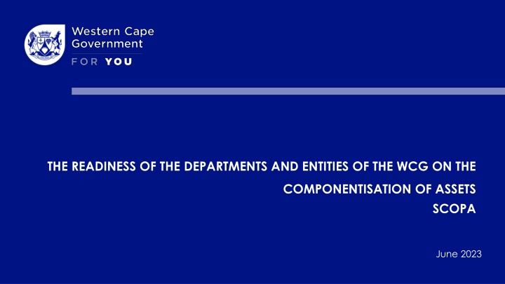 Componentisation of Assets: Readiness and Overview for SCOPA June 2023