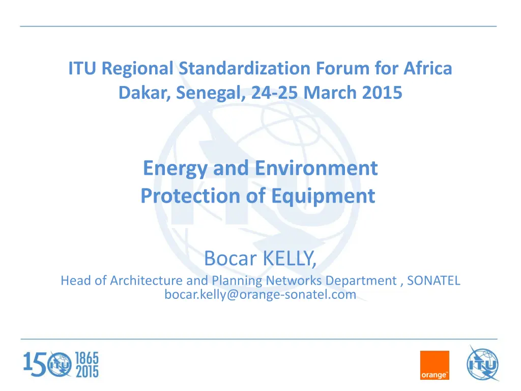itu regional standardization forum for africa n.w