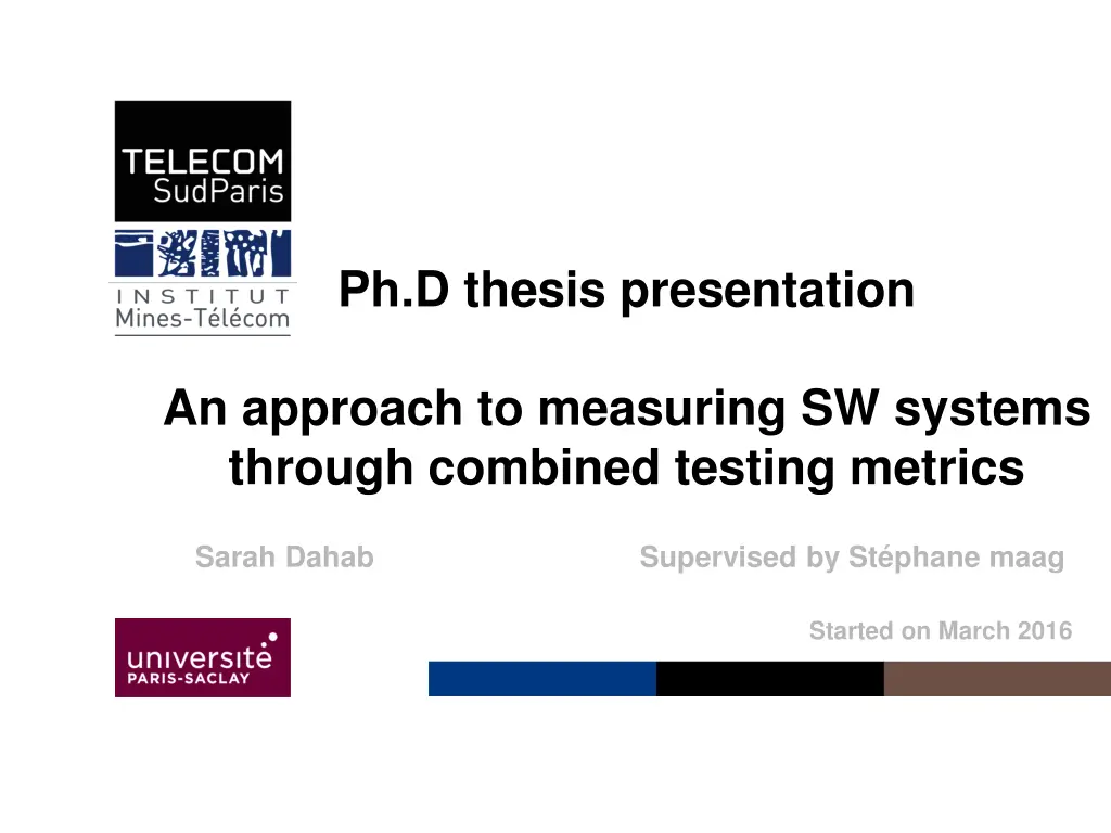 ph d thesis presentation n.w