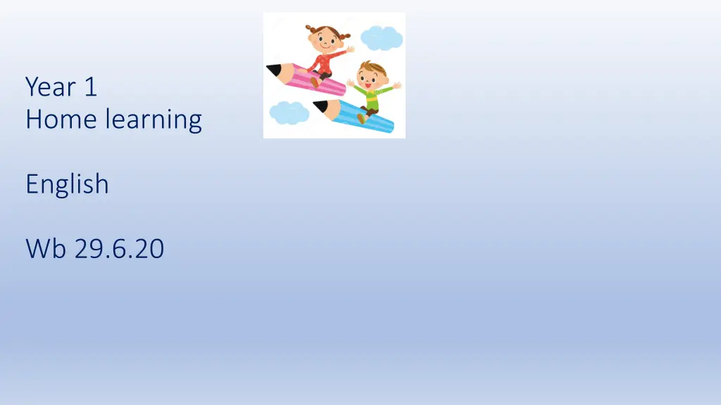 year 1 home learning n.w