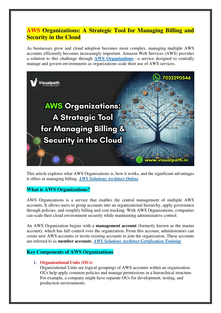 aws organizations a strategic tool for managing n.w