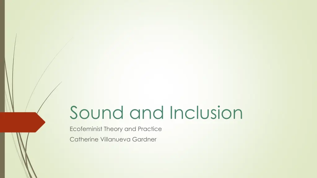 sound and inclusion ecofeminist theory n.w