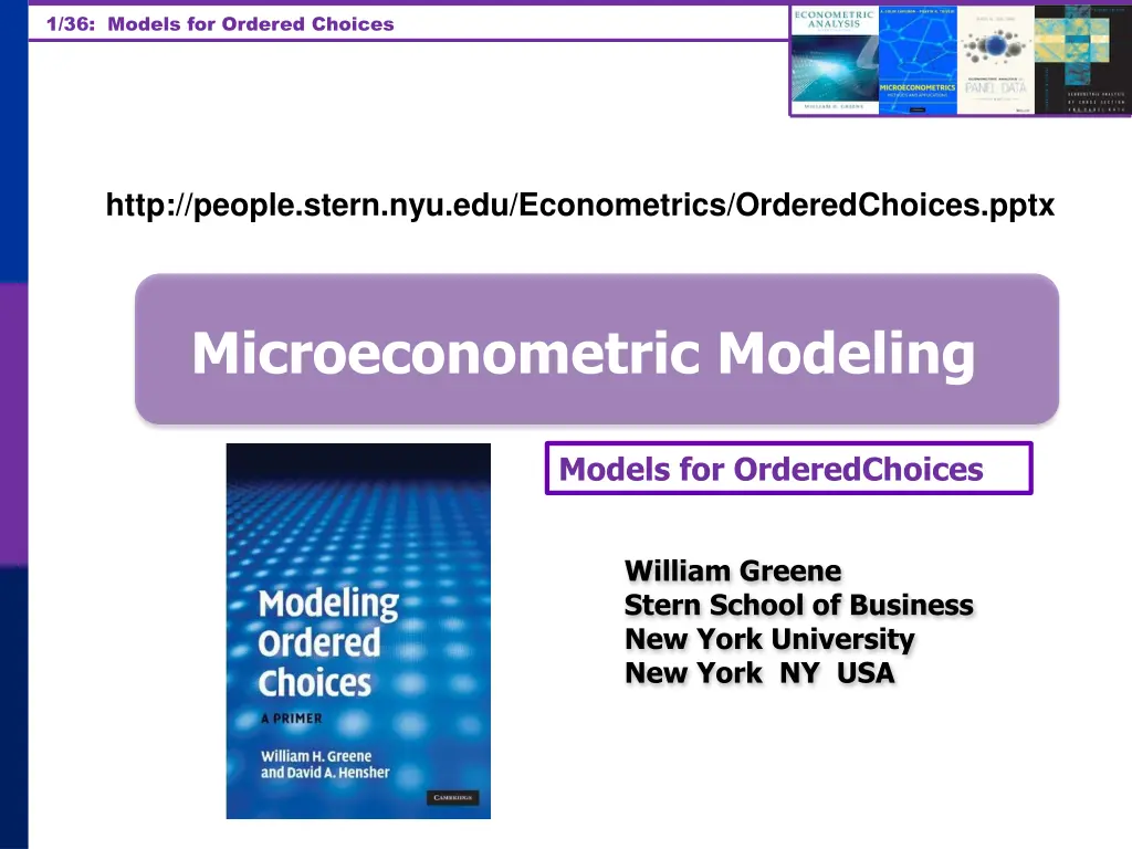 1 36 models for ordered choices n.w