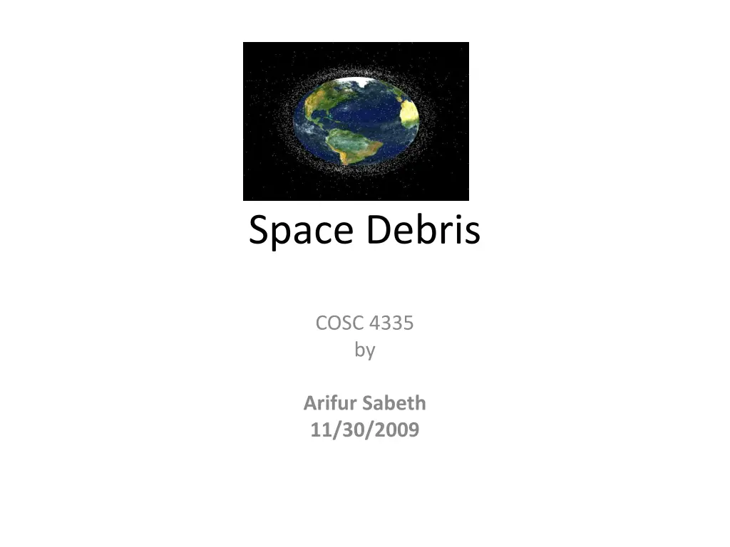 space debris n.w