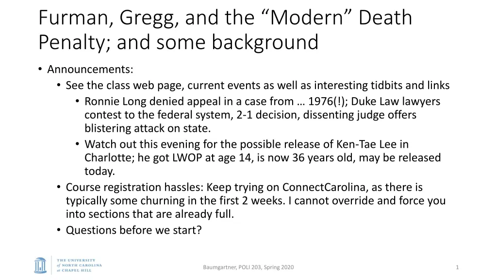 furman gregg and the modern death penalty n.w