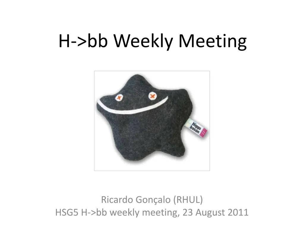 h bb weekly meeting n.w