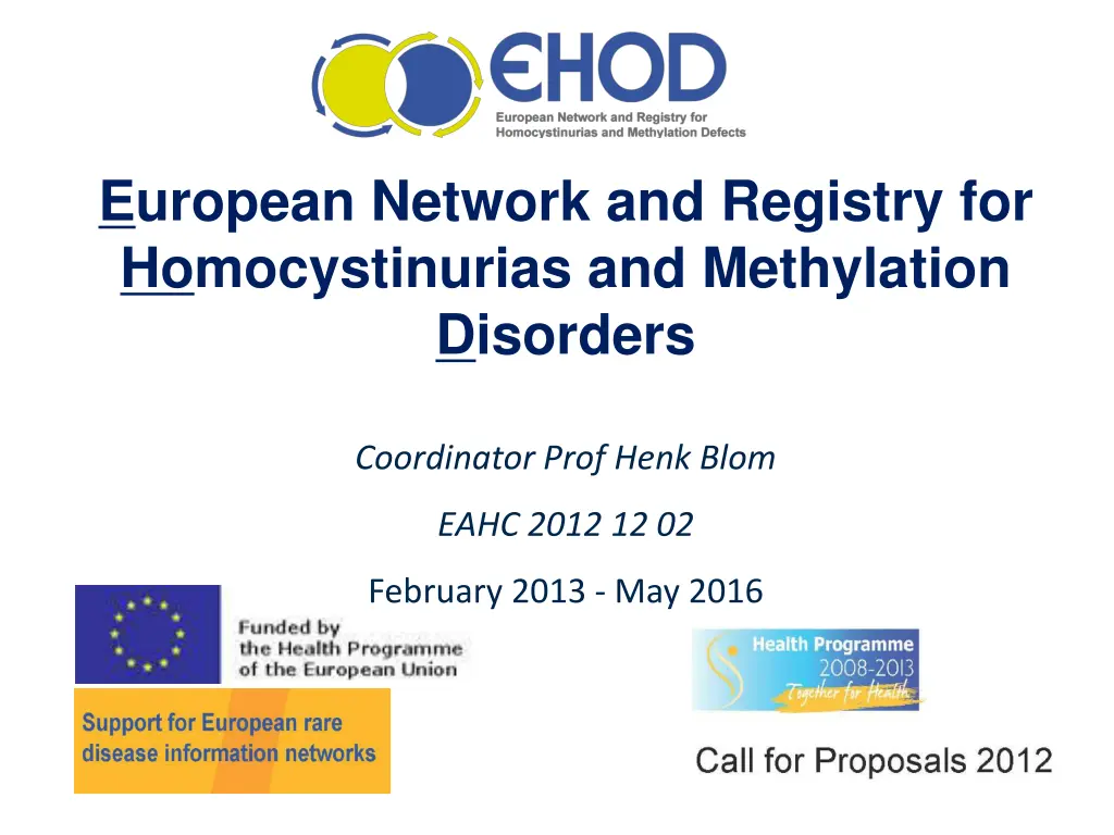 european network and registry for homocystinurias n.w
