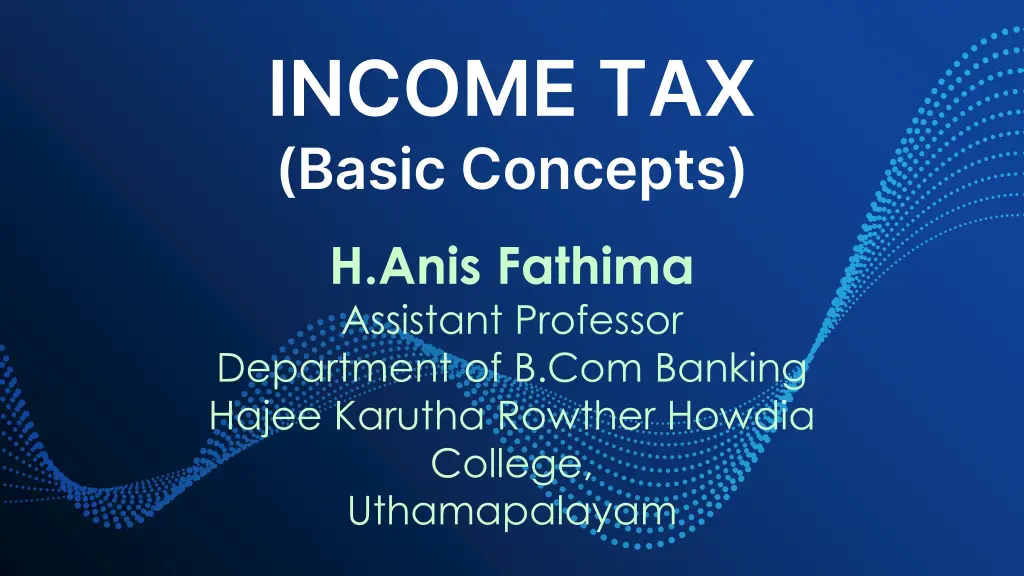 income tax basic concepts n.w