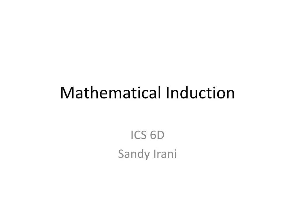mathematical induction n.w