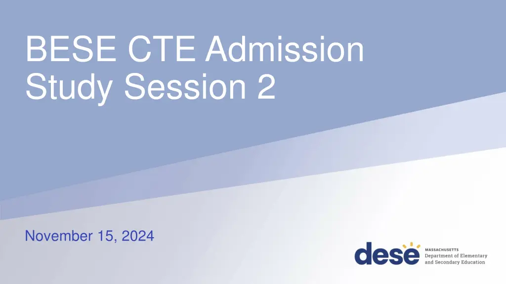 bese cte admission study session 2 n.w