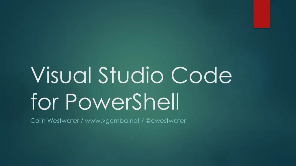 visual studio code for powershell colin westwater n.w