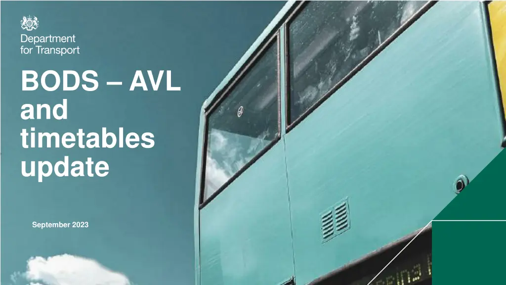 bods avl and timetables update n.w