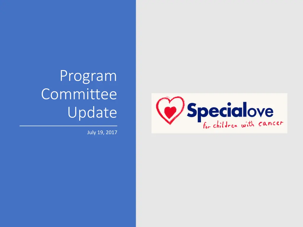 program committee update n.w