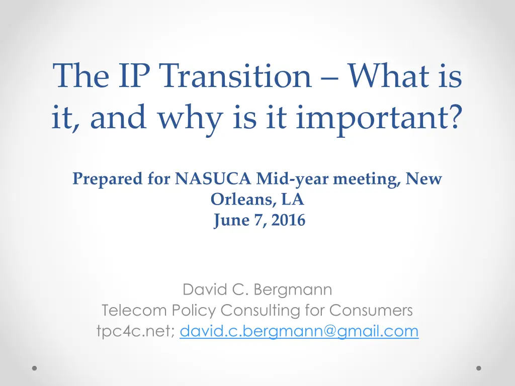 the ip transition what n.w