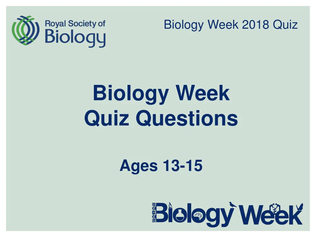 biology week 2018 quiz n.w